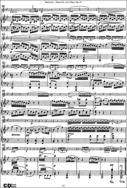 Violin-Sonata-No.5-in-F-Major-Op.24-小提琴+钢琴伴奏-提琴谱