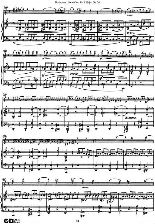 Violin-Sonata-No.5-in-F-Major-Op.24-小提琴+钢琴伴奏-提琴谱