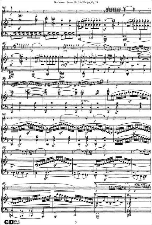 Violin-Sonata-No.5-in-F-Major-Op.24-小提琴+钢琴伴奏-提琴谱