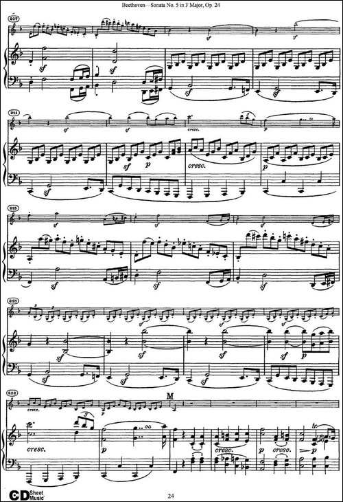 Violin-Sonata-No.5-in-F-Major-Op.24-小提琴+钢琴伴奏-提琴谱