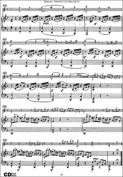 Violin-Sonata-No.5-in-F-Major-Op.24-小提琴+钢琴伴奏-提琴谱
