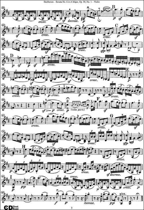 Violin-Sonata-No.6-in-A-Major-Op.30-No.1-提琴谱