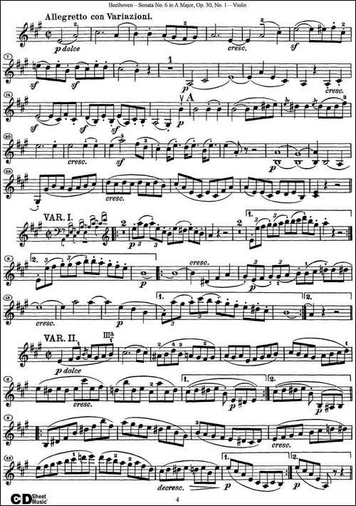 Violin-Sonata-No.6-in-A-Major-Op.30-No.1-提琴谱