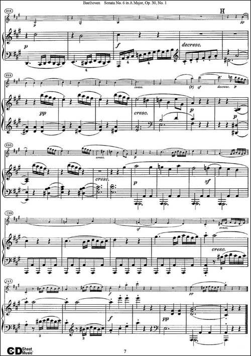 Violin-Sonata-No.6-in-A-Major-Op.30-No.1-小提琴+钢琴伴奏-提琴谱