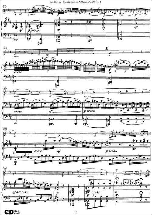 Violin-Sonata-No.6-in-A-Major-Op.30-No.1-小提琴+钢琴伴奏-提琴谱