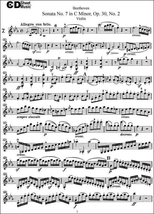 Violin-Sonata-No.7-in-C-Minor-Op.30-No.2-提琴谱