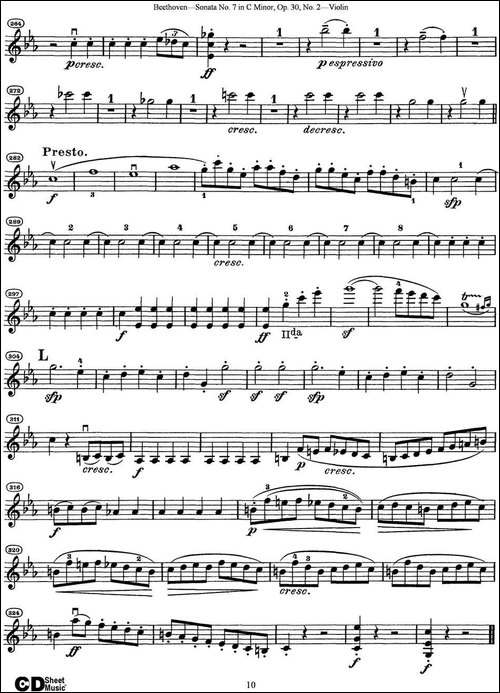 Violin-Sonata-No.7-in-C-Minor-Op.30-No.2-提琴谱