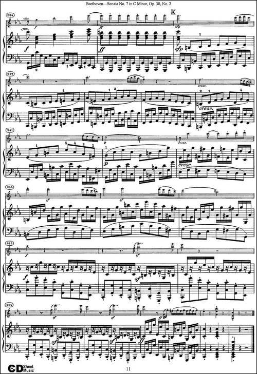Violin-Sonata-No.7-in-C-Minor-Op.30-No.2-小提琴+钢琴伴奏-提琴谱