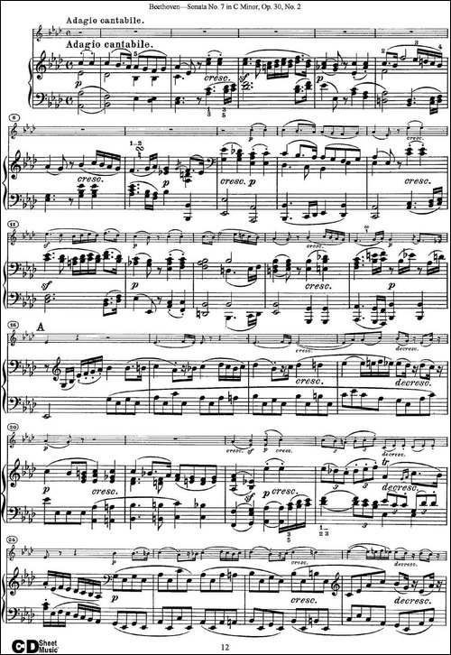 Violin-Sonata-No.7-in-C-Minor-Op.30-No.2-小提琴+钢琴伴奏-提琴谱