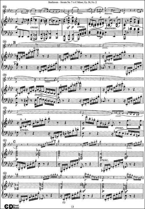 Violin-Sonata-No.7-in-C-Minor-Op.30-No.2-小提琴+钢琴伴奏-提琴谱