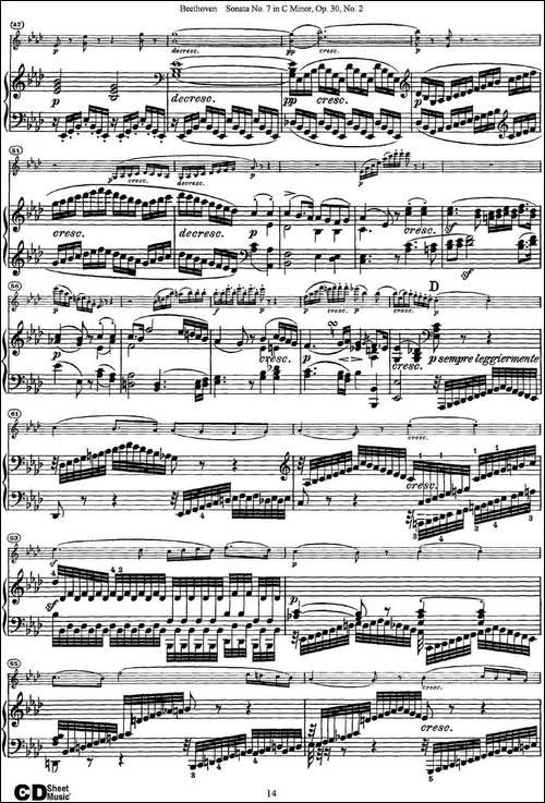 Violin-Sonata-No.7-in-C-Minor-Op.30-No.2-小提琴+钢琴伴奏-提琴谱