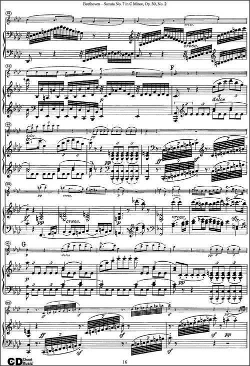 Violin-Sonata-No.7-in-C-Minor-Op.30-No.2-小提琴+钢琴伴奏-提琴谱