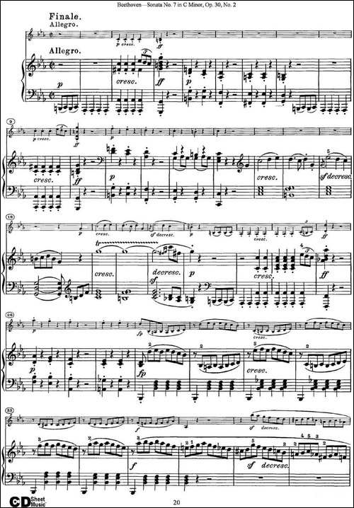 Violin-Sonata-No.7-in-C-Minor-Op.30-No.2-小提琴+钢琴伴奏-提琴谱