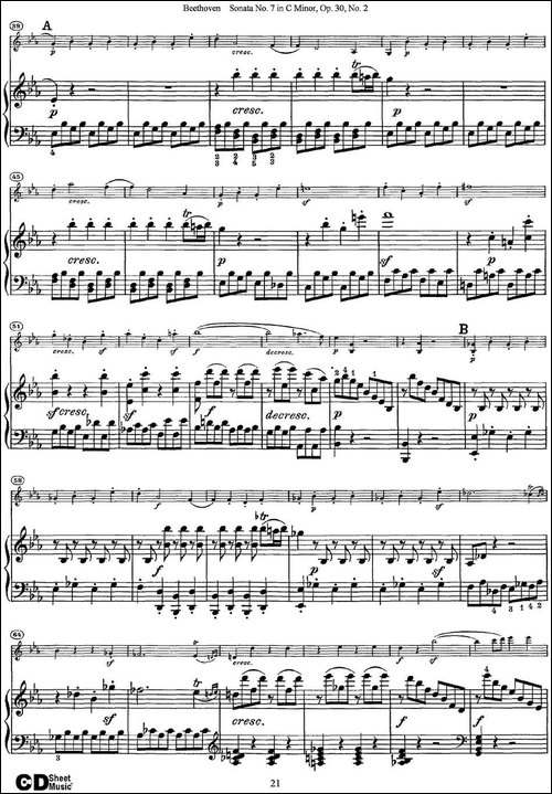 Violin-Sonata-No.7-in-C-Minor-Op.30-No.2-小提琴+钢琴伴奏-提琴谱
