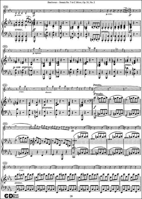 Violin-Sonata-No.7-in-C-Minor-Op.30-No.2-小提琴+钢琴伴奏-提琴谱