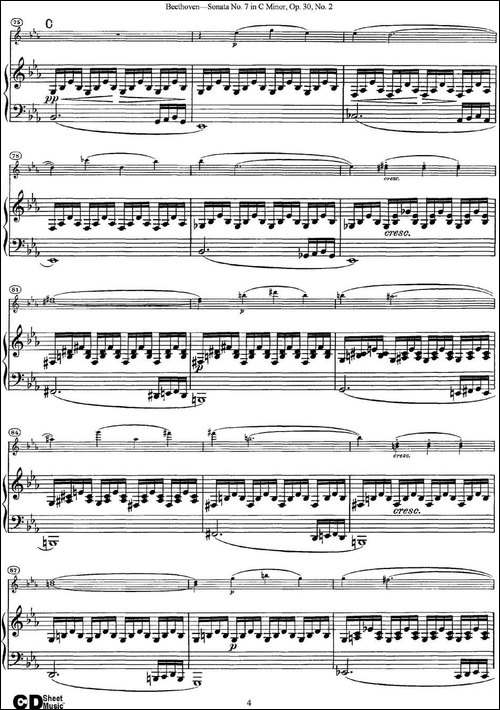 Violin-Sonata-No.7-in-C-Minor-Op.30-No.2-小提琴+钢琴伴奏-提琴谱