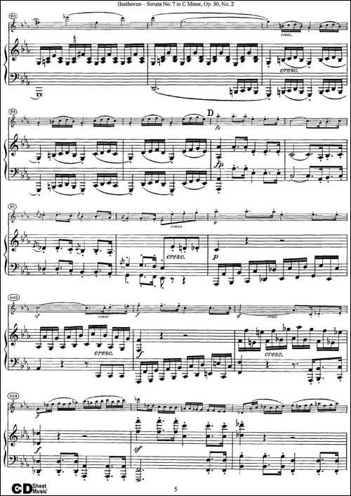 Violin-Sonata-No.7-in-C-Minor-Op.30-No.2-小提琴+钢琴伴奏-提琴谱