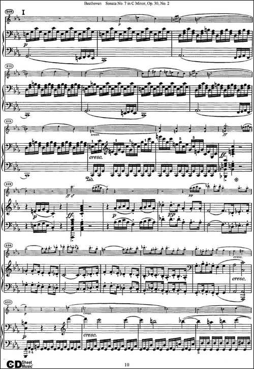 Violin-Sonata-No.7-in-C-Minor-Op.30-No.2-小提琴+钢琴伴奏-提琴谱