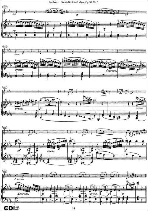 Violin-Sonata-No.8-in-G-Major-Op.30-No.3-小提琴+钢琴伴奏-提琴谱