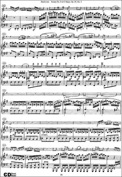 Violin-Sonata-No.8-in-G-Major-Op.30-No.3-小提琴+钢琴伴奏-提琴谱
