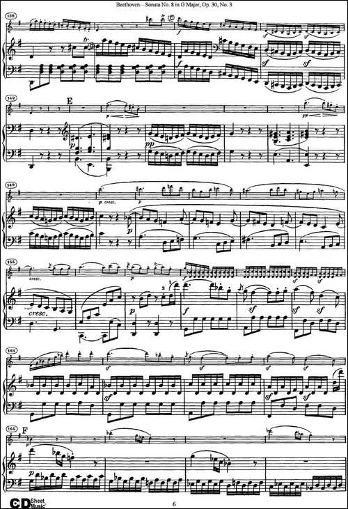 Violin-Sonata-No.8-in-G-Major-Op.30-No.3-小提琴+钢琴伴奏-提琴谱
