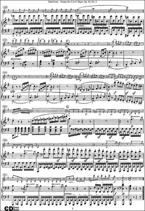 Violin-Sonata-No.8-in-G-Major-Op.30-No.3-小提琴+钢琴伴奏-提琴谱
