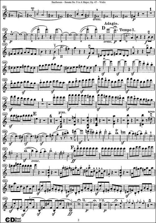 Violin-Sonata-No.9-in-A-Major-Op.47-提琴谱