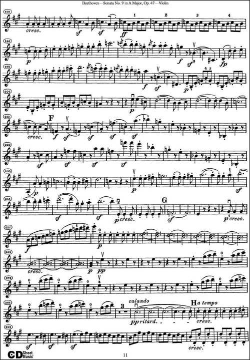 Violin-Sonata-No.9-in-A-Major-Op.47-提琴谱