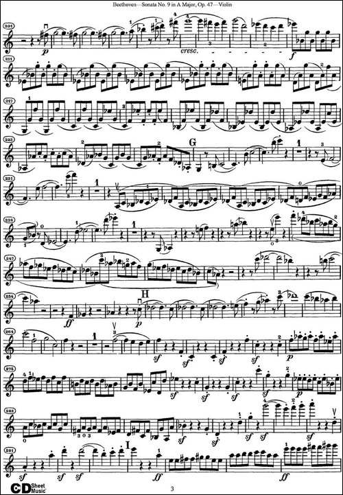 Violin-Sonata-No.9-in-A-Major-Op.47-提琴谱