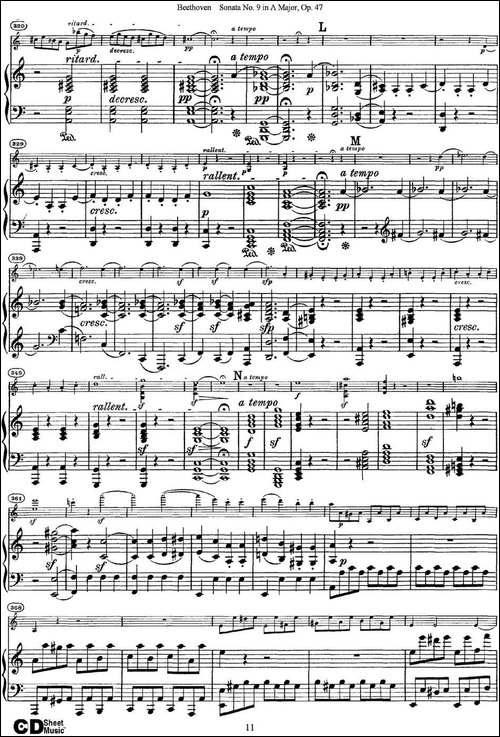 Violin-Sonata-No.9-in-A-Major-Op.47-小提琴+钢琴伴奏-提琴谱
