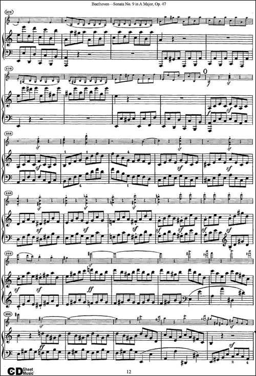 Violin-Sonata-No.9-in-A-Major-Op.47-小提琴+钢琴伴奏-提琴谱
