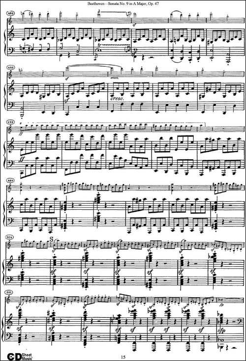 Violin-Sonata-No.9-in-A-Major-Op.47-小提琴+钢琴伴奏-提琴谱