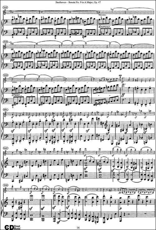 Violin-Sonata-No.9-in-A-Major-Op.47-小提琴+钢琴伴奏-提琴谱