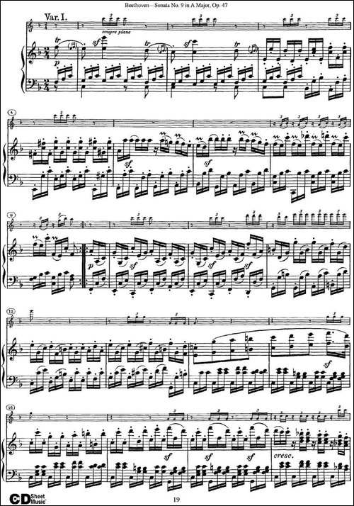 Violin-Sonata-No.9-in-A-Major-Op.47-小提琴+钢琴伴奏-提琴谱