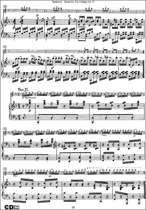 Violin-Sonata-No.9-in-A-Major-Op.47-小提琴+钢琴伴奏-提琴谱