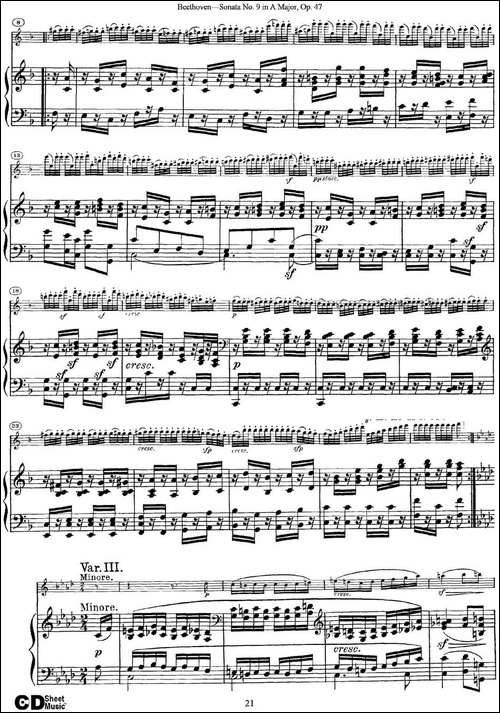 Violin-Sonata-No.9-in-A-Major-Op.47-小提琴+钢琴伴奏-提琴谱