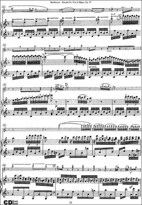Violin-Sonata-No.9-in-A-Major-Op.47-小提琴+钢琴伴奏-提琴谱