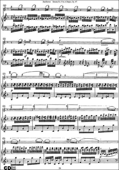 Violin-Sonata-No.9-in-A-Major-Op.47-小提琴+钢琴伴奏-提琴谱