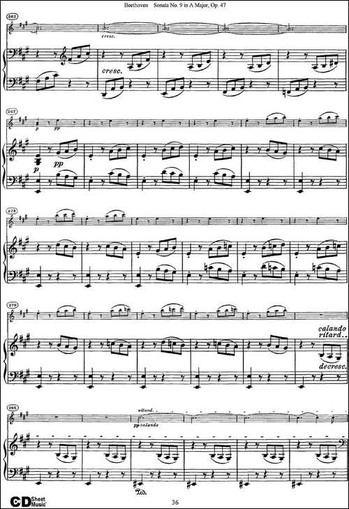Violin-Sonata-No.9-in-A-Major-Op.47-小提琴+钢琴伴奏-提琴谱