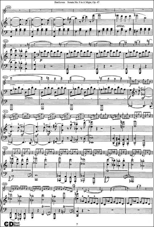 Violin-Sonata-No.9-in-A-Major-Op.47-小提琴+钢琴伴奏-提琴谱