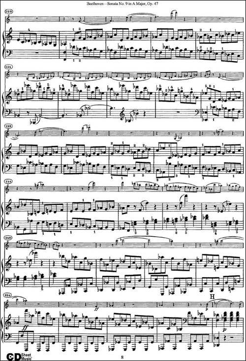 Violin-Sonata-No.9-in-A-Major-Op.47-小提琴+钢琴伴奏-提琴谱
