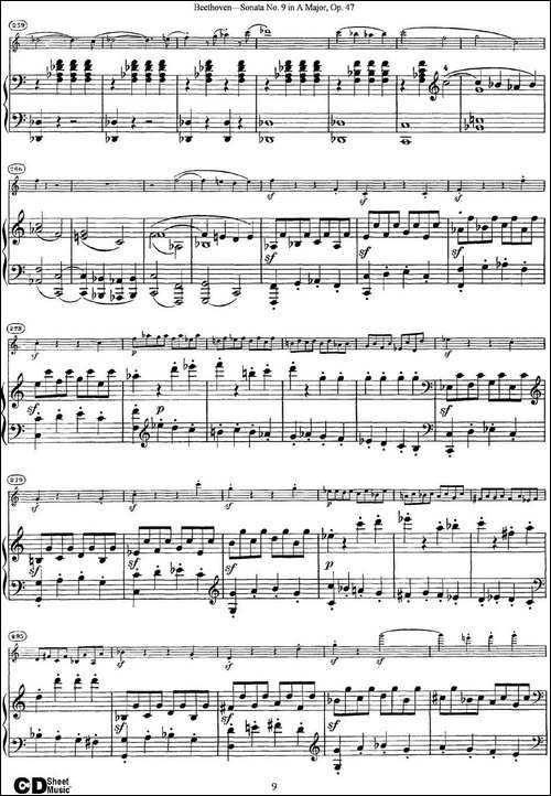 Violin-Sonata-No.9-in-A-Major-Op.47-小提琴+钢琴伴奏-提琴谱