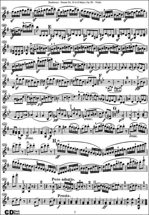 Violin-Sonata-No.10-in-G-Major-Op.96-提琴谱