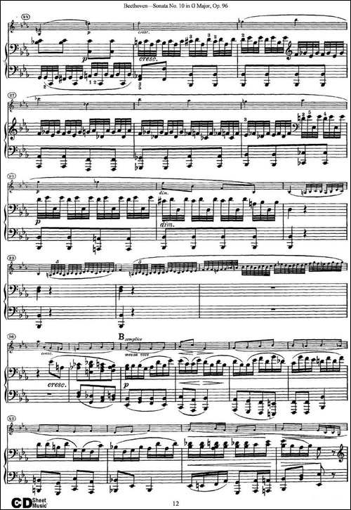 Violin-Sonata-No.10-in-G-Major-Op.96-小提琴+钢琴伴奏-提琴谱
