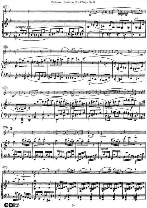 Violin-Sonata-No.10-in-G-Major-Op.96-小提琴+钢琴伴奏-提琴谱