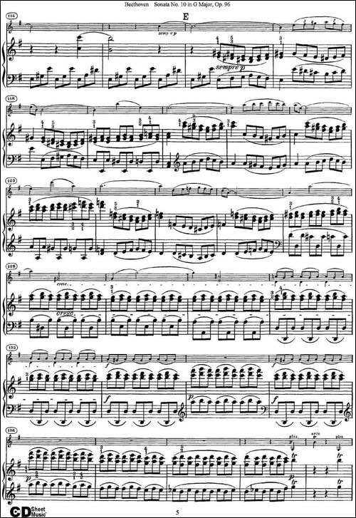 Violin-Sonata-No.10-in-G-Major-Op.96-小提琴+钢琴伴奏-提琴谱