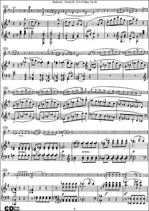 Violin-Sonata-No.10-in-G-Major-Op.96-小提琴+钢琴伴奏-提琴谱