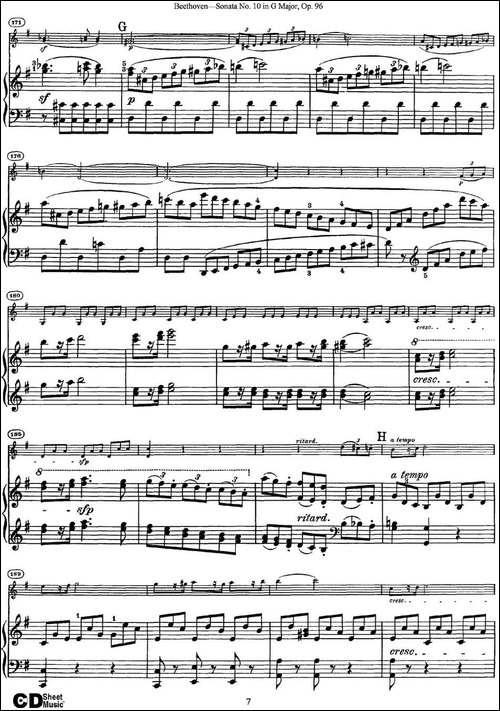 Violin-Sonata-No.10-in-G-Major-Op.96-小提琴+钢琴伴奏-提琴谱