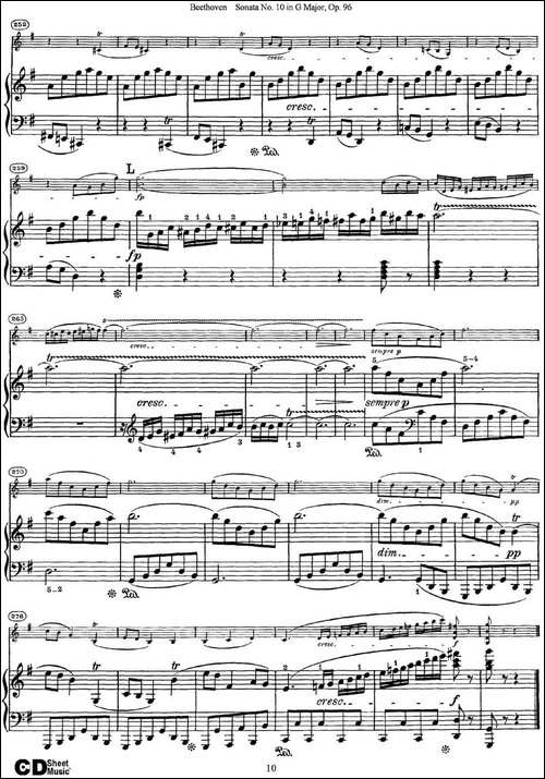 Violin-Sonata-No.10-in-G-Major-Op.96-小提琴+钢琴伴奏-提琴谱
