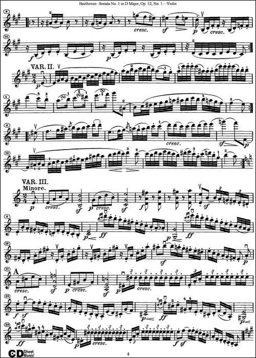 Violin-Sonata-No.1-in-D-Major-Op.12-No.1-提琴谱